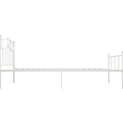vidaXL - Bed frame - Wit - Metaal - 90 x 200 cm