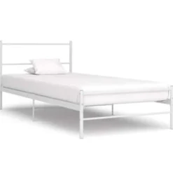 vidaXL - Bedframe - Wit - Metaal - 100 x 200 cm
