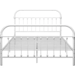 vidaXL - Bed frame - Wit - Metaal - 140 x 200 cm