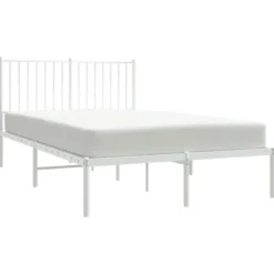vidaXL - Bedframe - Wit - Staal - 120 x 200 cm