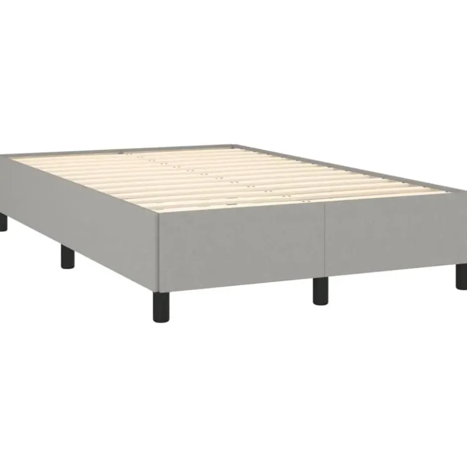 vidaXL - Bed frame zonder matras - Lichtgrijs - Stof - 120x200 cm