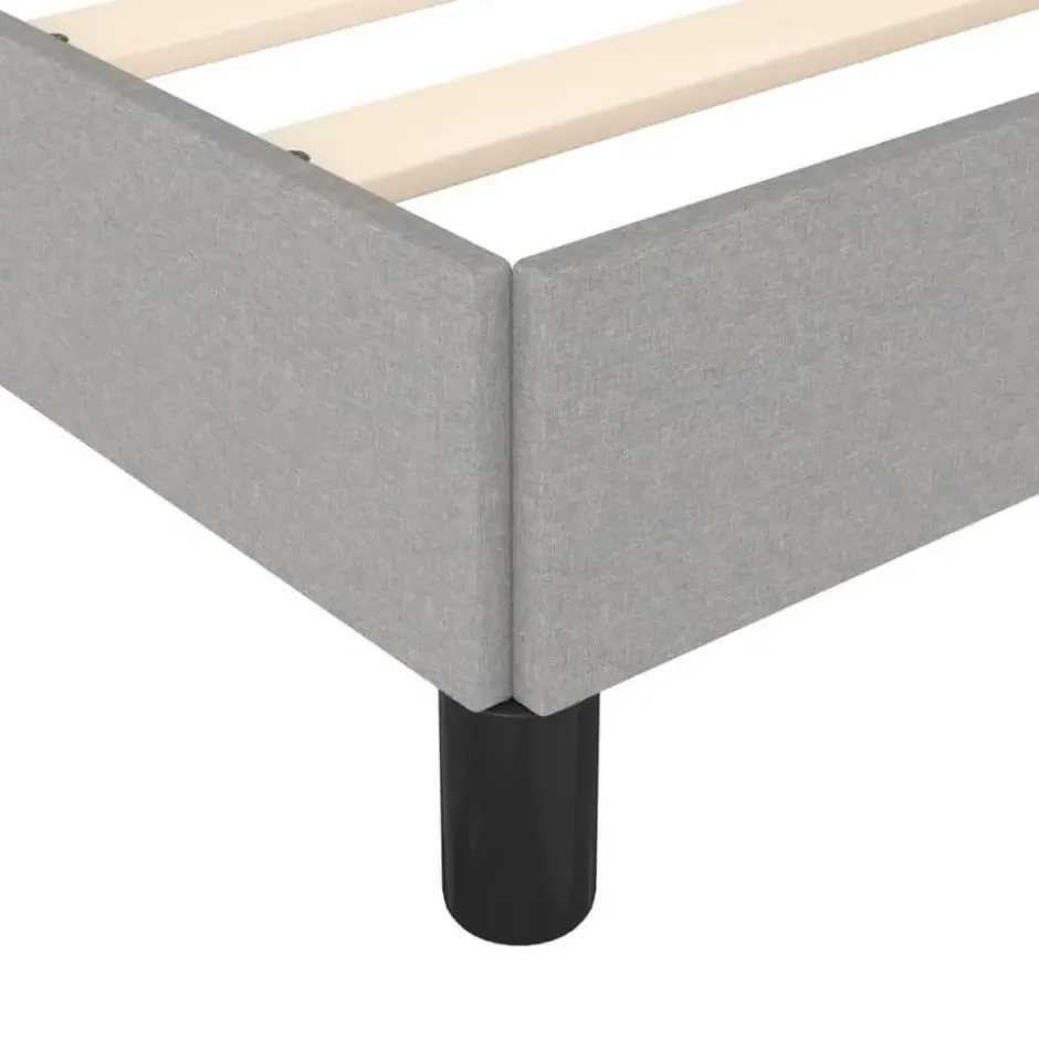 vidaXL - Bed frame zonder matras - Lichtgrijs - Stof - 120x200 cm