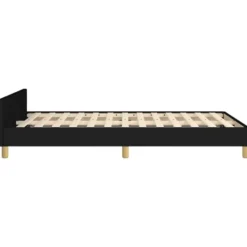 vidaXL - Bed frame zonder matras - Zwart - Stof - 120x200 cm