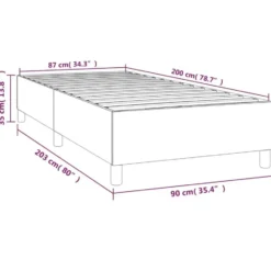 vidaXL - Bed frame zonder matras - Zwart - Fluweel - 90x200 cm