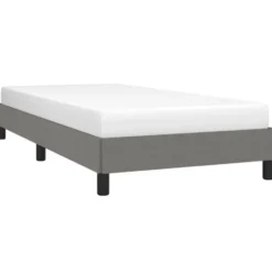 vidaXL - Bed frame zonder matras - Grijs en zwart - Stof - 80x200 cm