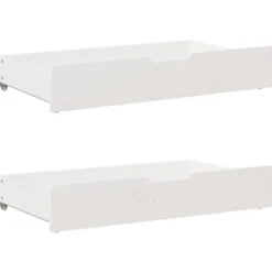 vidaXL - Bedframe zonder matras massief grenenhout wit 75x190 cm