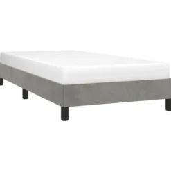 vidaXL - Bed frame zonder matras - Lichtgrijs - Fluweel - 80x200 cm