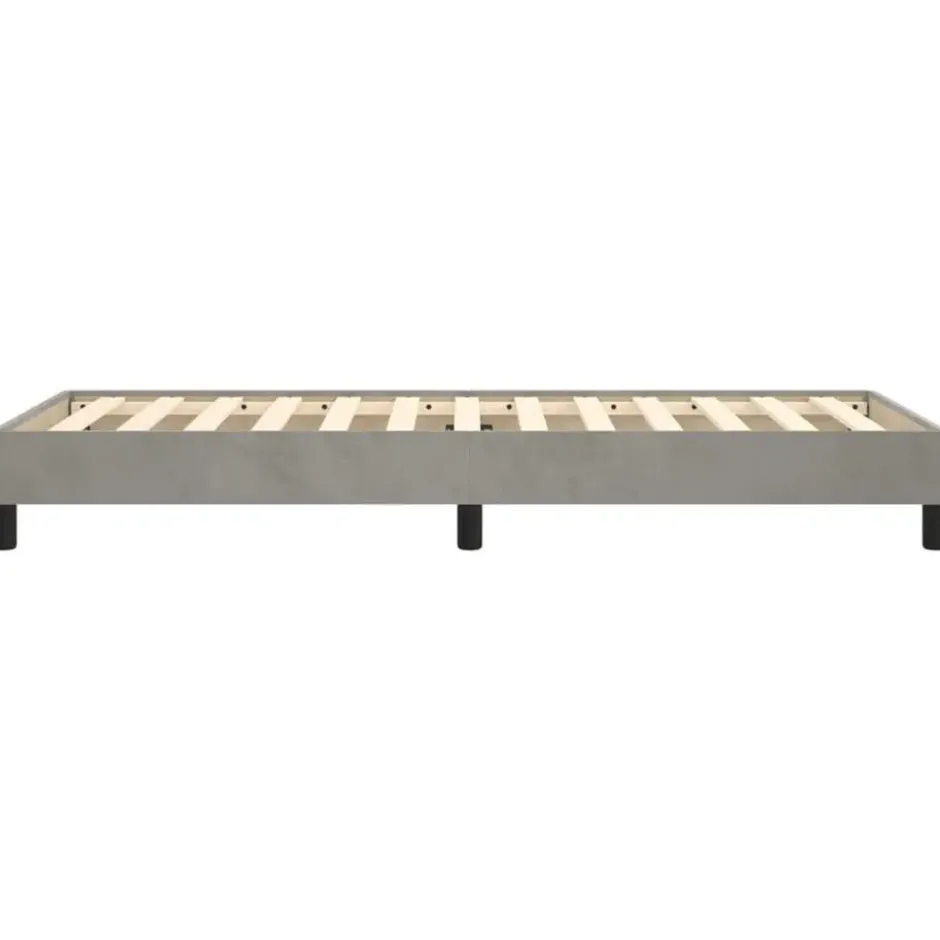 vidaXL - Bed frame zonder matras - Lichtgrijs - Fluweel - 80x200 cm