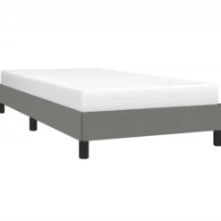 vidaXL - Bed frame zonder matras - Donkergrijs - Stof - 90x190 cm