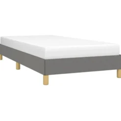 vidaXL - Bed frame zonder matras - Grijs en geel - Stof - 80x200 cm