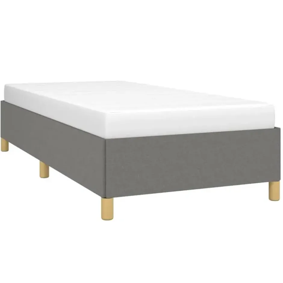 vidaXL - Bed frame zonder matras - Donkergrijs - Stof - 80x200 cm