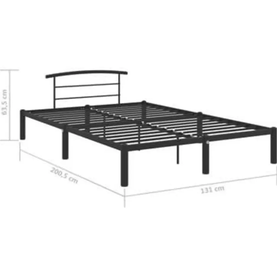 vidaXL - Bed frame - Zwart - Metaal - 120x200 cm