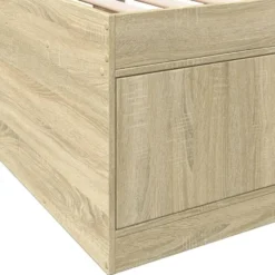 vidaXL - Bed met lades - Bruin - Hout - 90 x 200 cm - Zonder matras