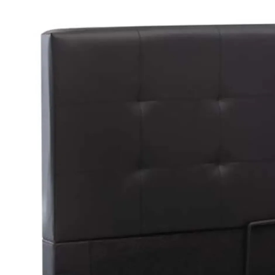 vidaXL - Bed met opbergruimte - Hydraulisch - Zwart - Kunstleer - 120x200 cm