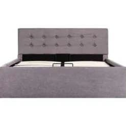 vidaXL - Bed met opbergruimte - Hydraulische - Taupe - Stof - 120x200 cm