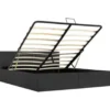vidaXL - Bed met opbergruimte - Hydraulische- Donkergrijs - Stof - 160x200 cm
