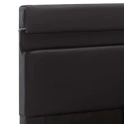 vidaXL - Bed met opbergruimte incl. LED - zwart - Kunstleer - 120x200 cm