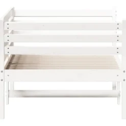 vidaXL - Bed - Wit - Grenenhout - 90 x 200 cm - Zonder matras