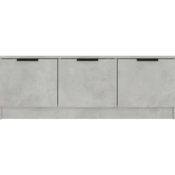 vidaXL - Betongrijs TV-meubel met 3 deuren - Bewerkt hout - 102x35x36,5 cm