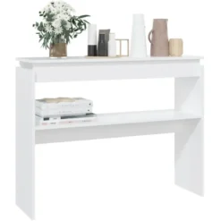 vidaXL - Bijzettafel - Wit - Bewerkt hout