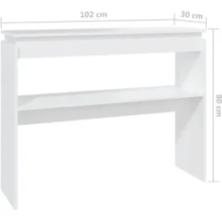 vidaXL - Bijzettafel - Wit - Bewerkt hout