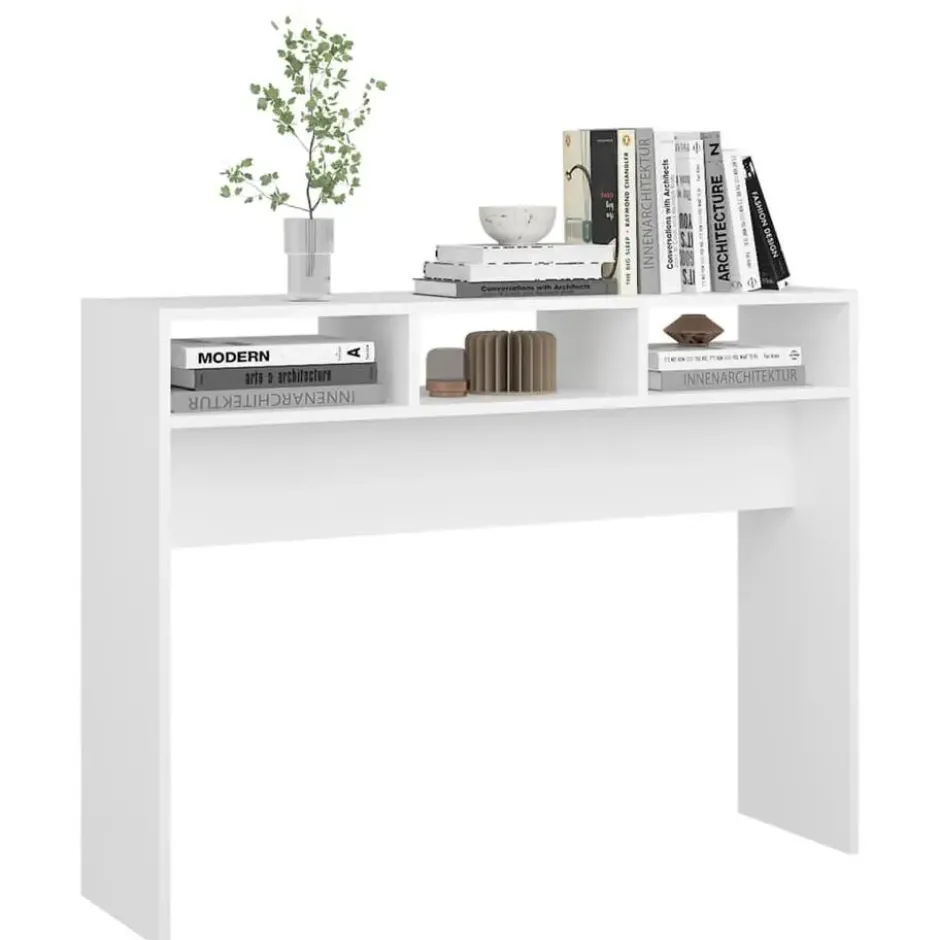 vidaXL - Bijzettafel - Wit - Bewerkt hout