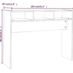 vidaXL - Bijzettafel - Wit - Bewerkt hout