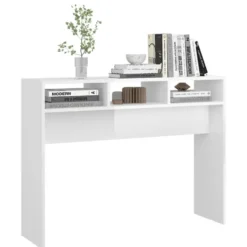 vidaXL - Bijzettafel - Wit - Bewerkt hout