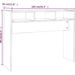vidaXL - Bijzettafel - Wit - Bewerkt hout