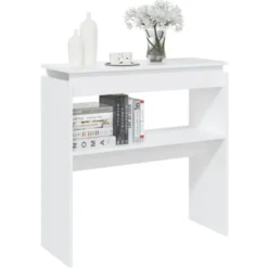 vidaXL - Bijzettafel - Wit - Bewerkt hout