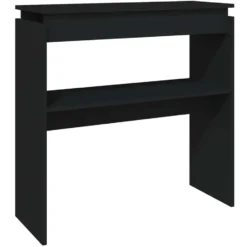 vidaXL - Bijzettafel - Zwart - Bewerkt hout