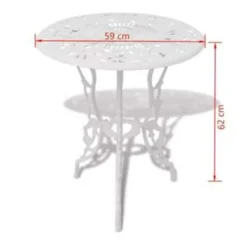 vidaXL - Bistroset Bistrosets - Wit - Aluminium