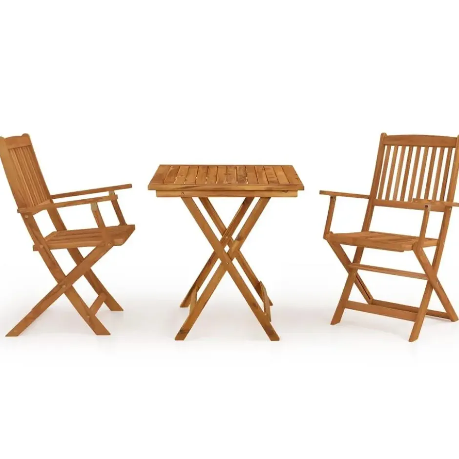 vidaXL - Bistroset - Bruin - Acaciahout - 3 stuks