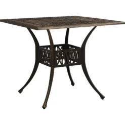 vidaXL - Bistroset - Bruin - Aluminium