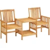 vidaXL - Bistroset - Bruin - Hout