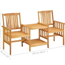 vidaXL - Bistroset - Bruin - Hout
