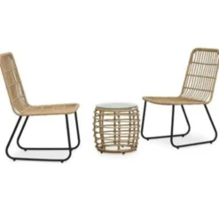 vidaXL - Bistroset - Bruin - Poly rattan
