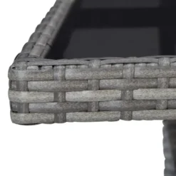 vidaXL - Bistroset - Grijs - Poly rattan