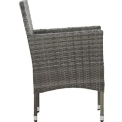 vidaXL - Bistroset - Grijs - Poly rattan