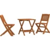 vidaXL - Bistroset voor kinderen - Bruin - Hout - 3 stuks