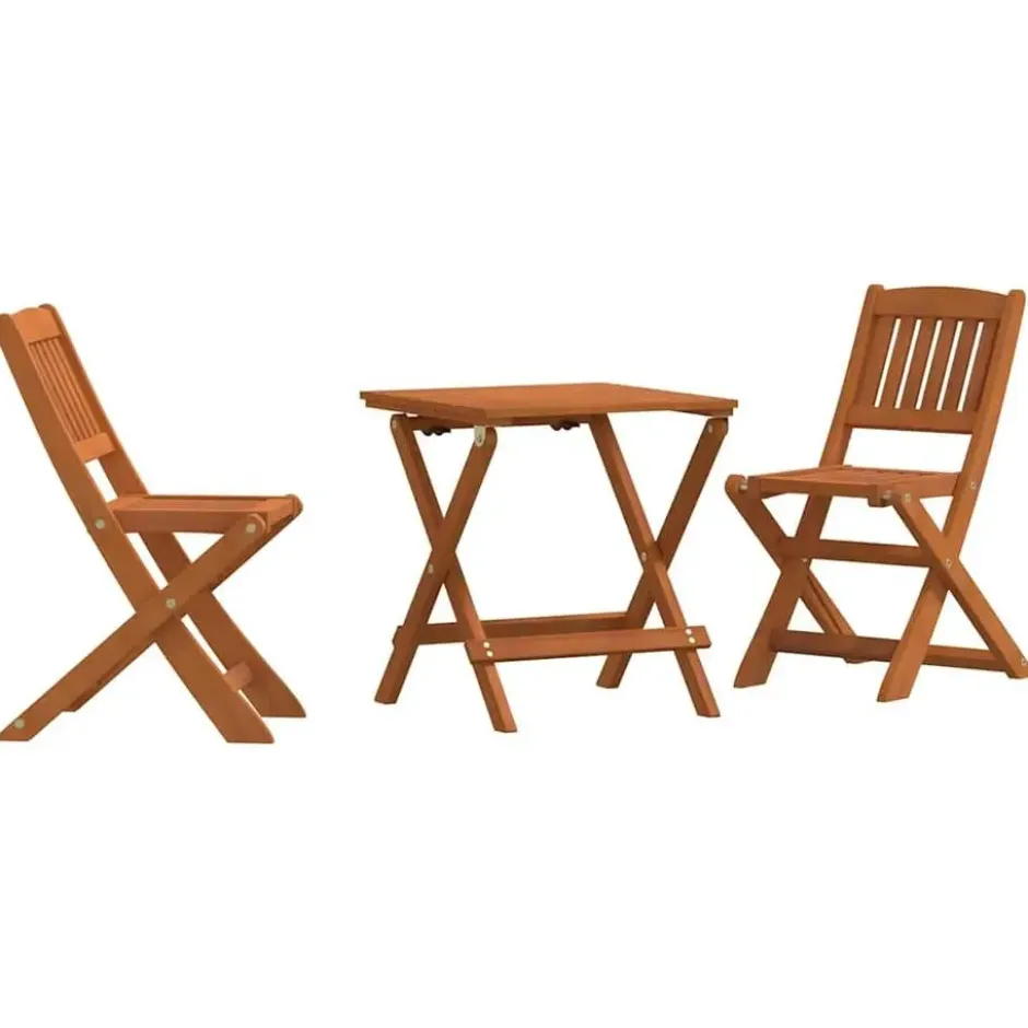 vidaXL - Bistroset voor kinderen - Bruin - Hout - 3 stuks