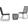 vidaXL - Bistroset - Zwart - Poly rattan