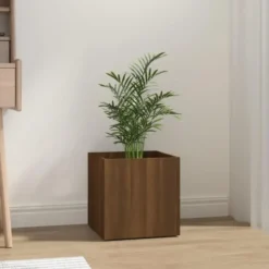 vidaXL - Bloembak - Bruin - Bewerkt hout