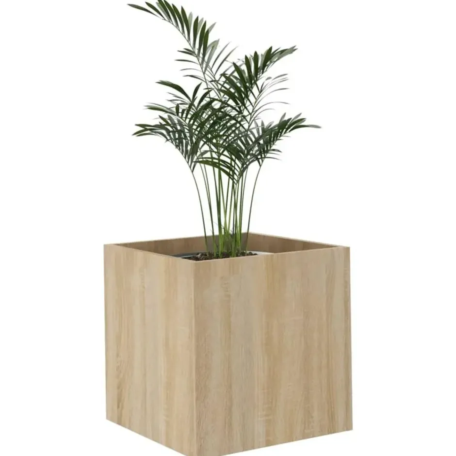 vidaXL - Bloembak - Bruin - Bewerkt hout