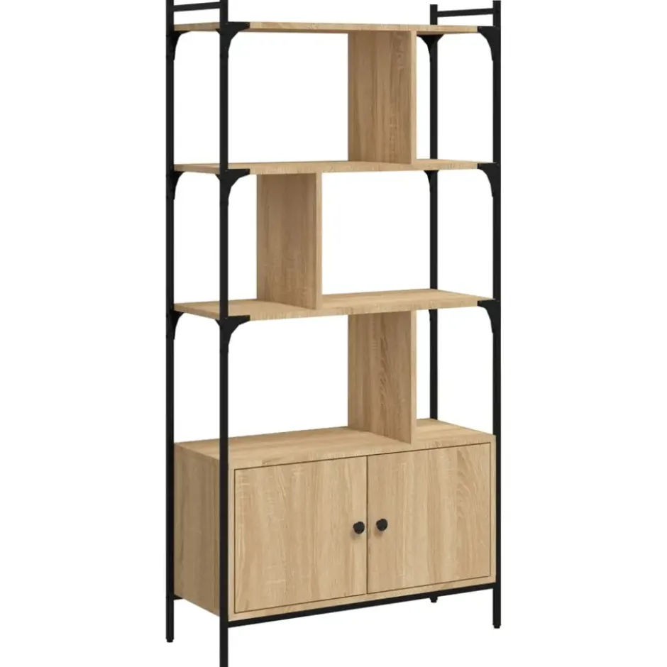 vidaXL - Boekenkast - Bruin - Bewerkt hout