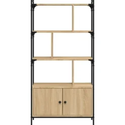 vidaXL - Boekenkast - Bruin - Bewerkt hout