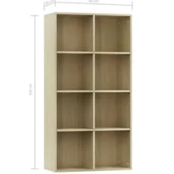 vidaXL - Boekenkast - Bruin - Bewerkt hout
