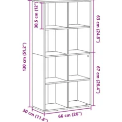 vidaXL - Boekenkast - Bruin - Bewerkt hout