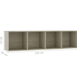 vidaXL - Boekenkast - Bruin - Bewerkt hout