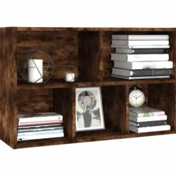 vidaXL - Boekenkast/dressoir met 5 vakken - Gerookt eiken - Hout - 50x25x80 cm